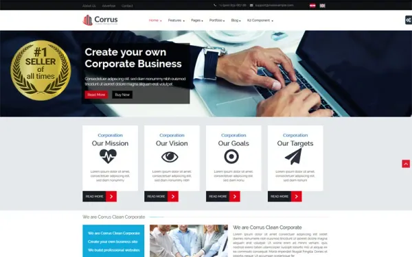 Corrus Business Corporation Joomla Template — premium Joomla template preview