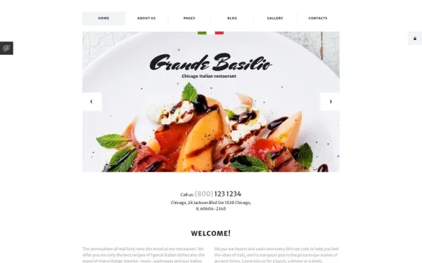 Cafe and Restaurant Responsive Joomla Template — premium Joomla template preview