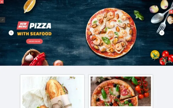 Fast Food Restaurant Responsive Joomla Template — premium Joomla template preview