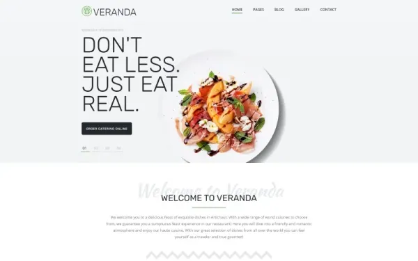 Veranda - Cafe and Restaurant Multipage Elegant Joomla Template — premium Joomla template preview