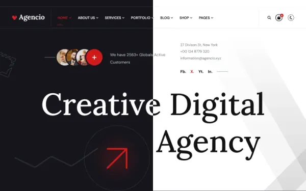 Agencio - Agency and eCommerce Joomla 5 and 6 Template — premium Joomla template preview