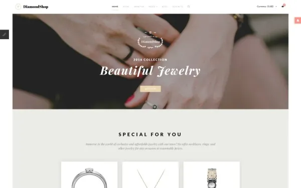 DiamondShop - Jewelry Store Joomla Template — premium Joomla template preview