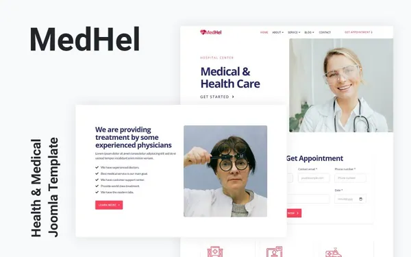 MedHel - Health & Medical Joomla 4 Template — premium Joomla template preview