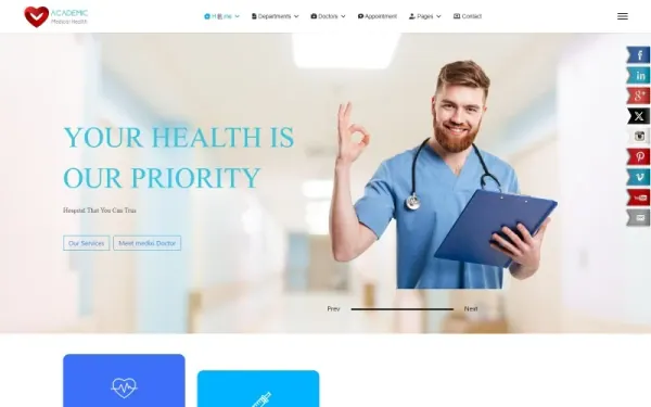 JL Academic Doctor Medical and Health Joomla6 Template — premium Joomla template preview