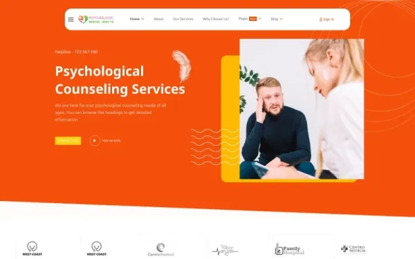 JL Psychologic Clinic Therapy and Mental Health Joomla6 Template — premium Joomla template preview