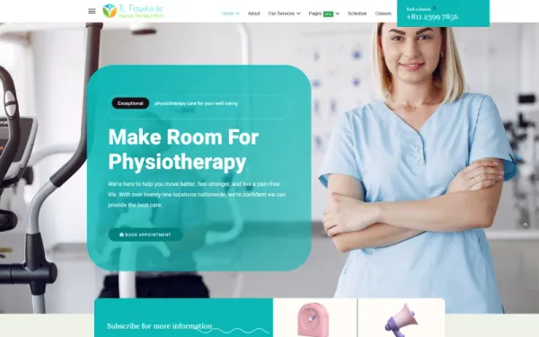 JL Fizyolojic Clinic Physiotherapy and PTR Medical Joomla Template — premium Joomla template preview