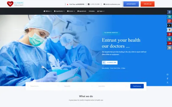 JL Academic Hospital Medical & Health Joomla 6 Template — premium Joomla template preview
