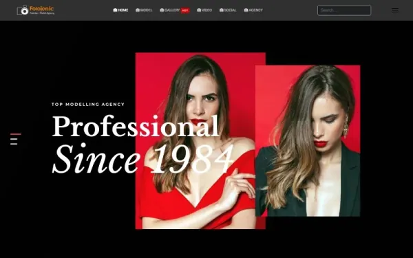JL Fotojenic Fashion Agency Joomla6 Template — premium Joomla template preview