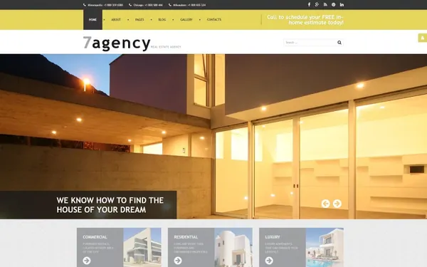 7agency - Real Estate Agency Modern Joomla Template — premium Joomla template preview