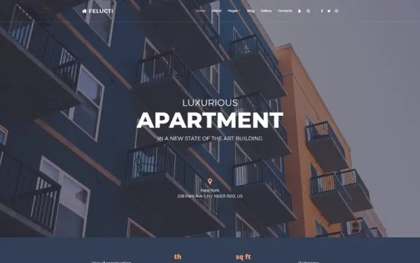 Felucti - Real Estate Creative Joomla Template — premium Joomla template preview