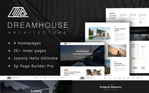 Dreamhouse - Architecture & Interior Design Joomla Template — premium Joomla template preview