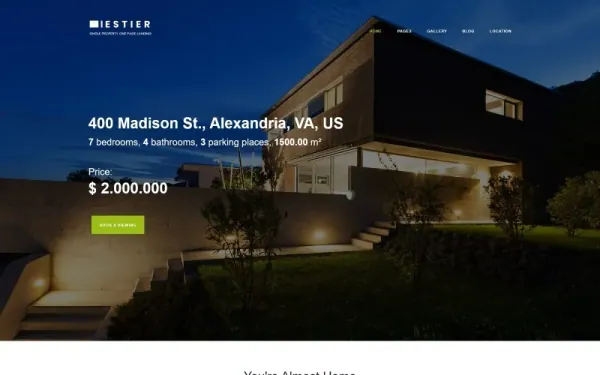 Iestier - Real Estate Modern Joomla Template — premium Joomla template preview