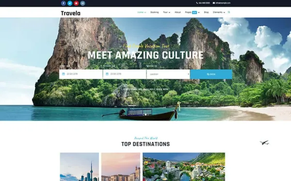 Travela - Travel and Tourism Joomla 4 and Joomla 5 Template — premium Joomla template preview