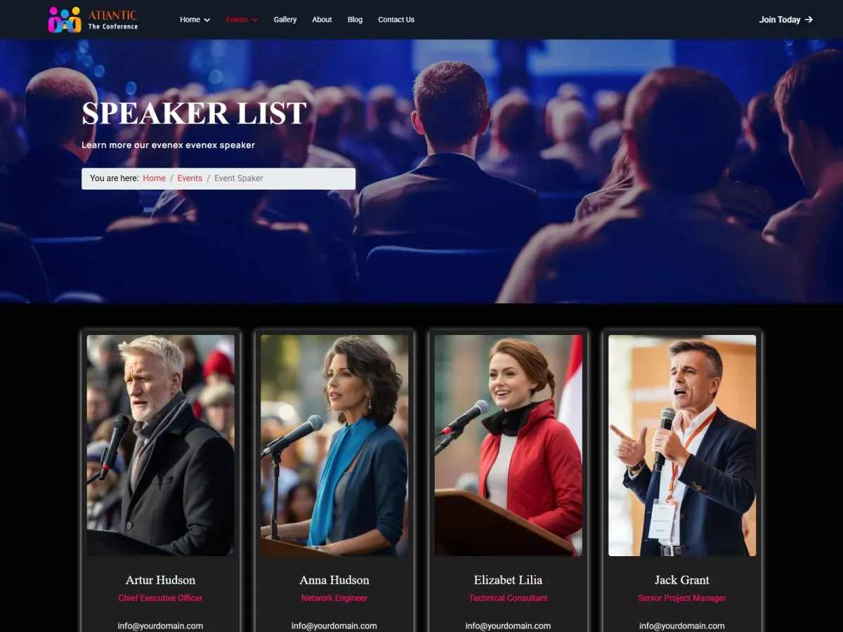 JL Atlantic Event Conference and Meeting Joomla6 Template preview