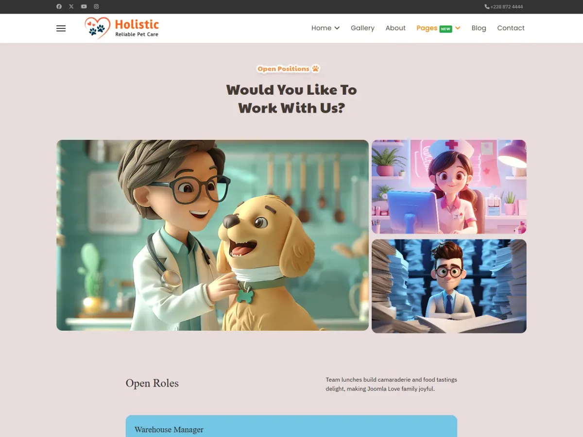 JL Holistic Pet Care and Veterinary Services Joomla6 Template preview