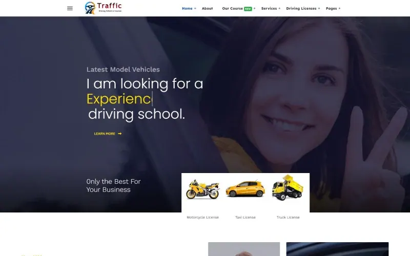 JL Traffic Driving School & Courses Joomla6 Theme — premium Joomla template preview
