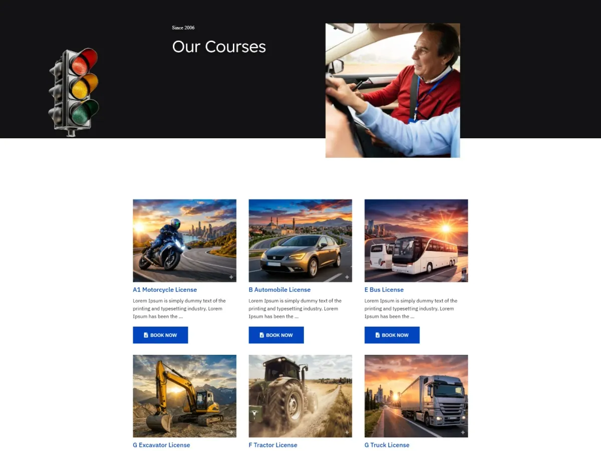 JL Traffic Driving School & Courses Joomla6 Theme preview