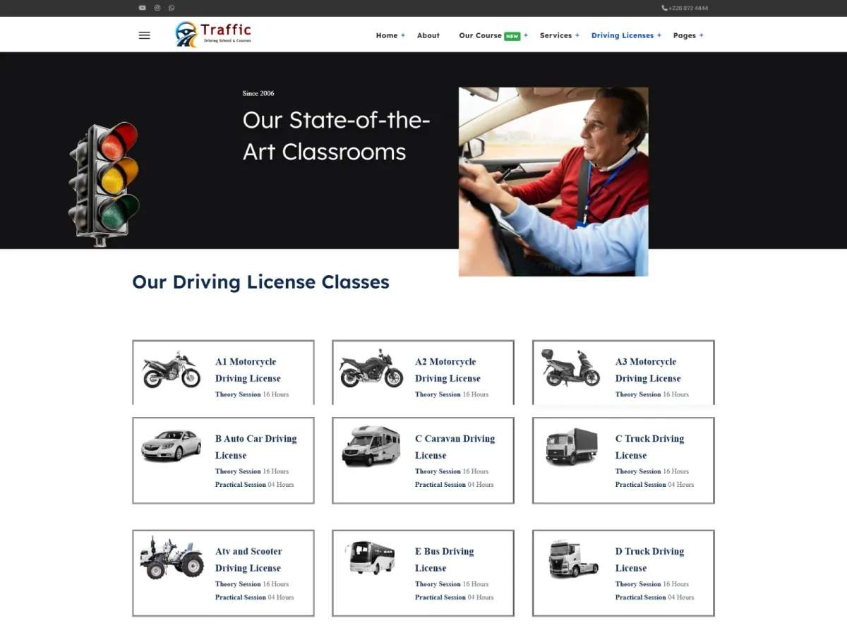 JL Traffic Driving School & Courses Joomla6 Theme preview