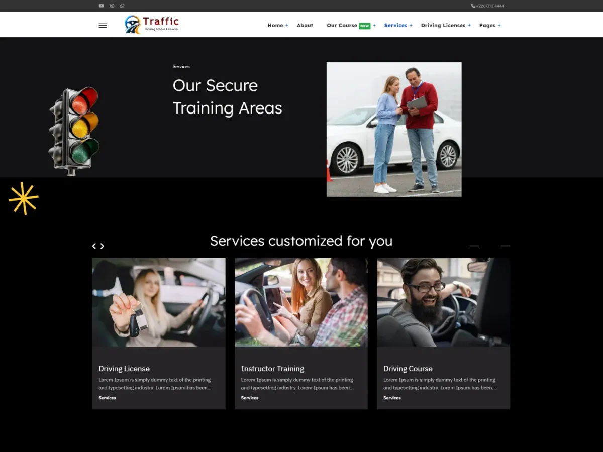 JL Traffic Driving School & Courses Joomla6 Theme preview
