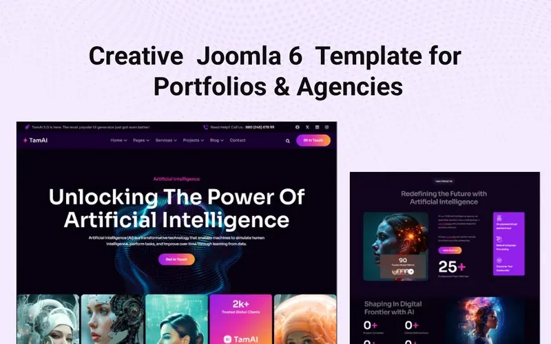 Creative Joomla 6 Template for Portfolios & Agencies - Features Image 1