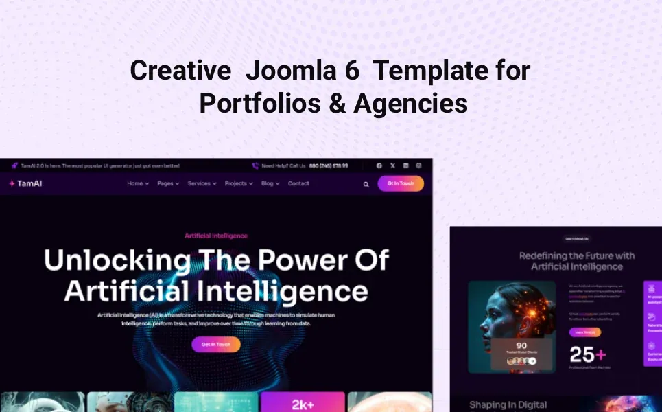 Creative Joomla 6 Template for Portfolios & Agencies preview