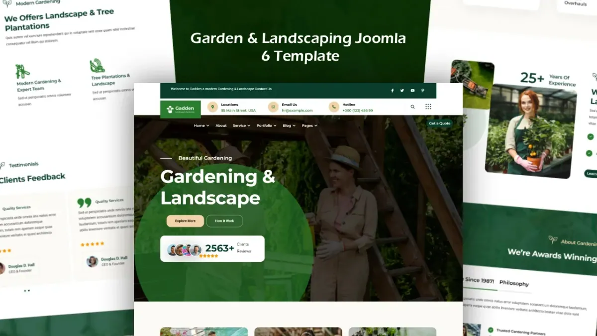 Garden & Landscaping Joomla 6 Template preview