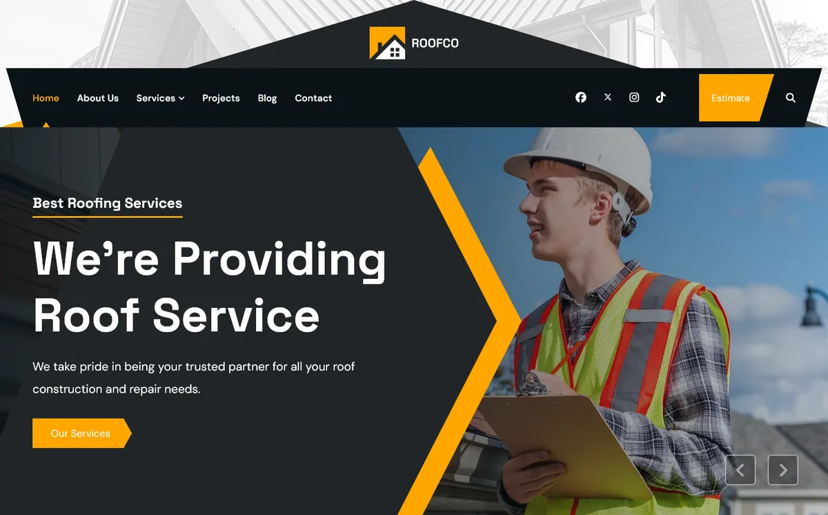 Roofco - Roofing and Construction Joomla Template preview