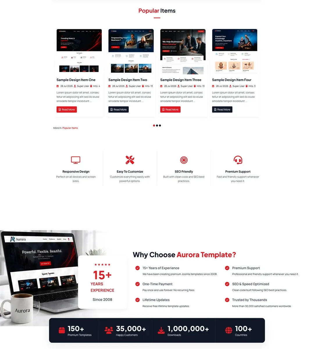Aurora Corporate Business Multi-Purpose Joomla Template preview