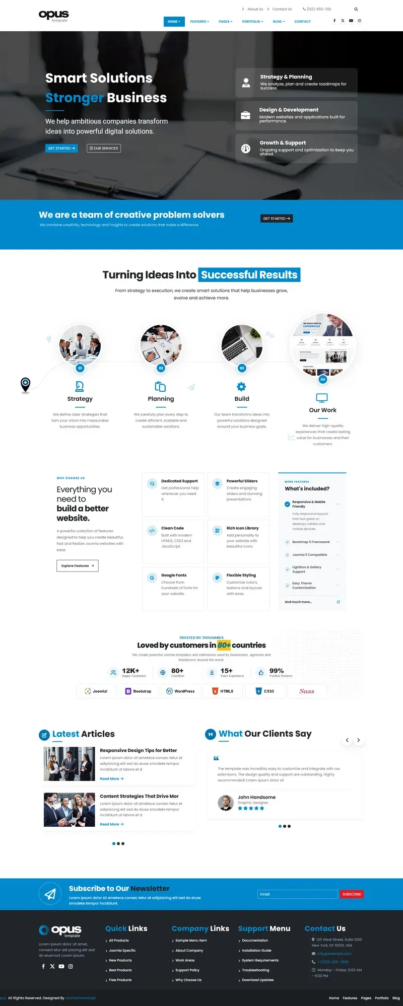 Opus Business Corporation Joomla Template - Features Image 1