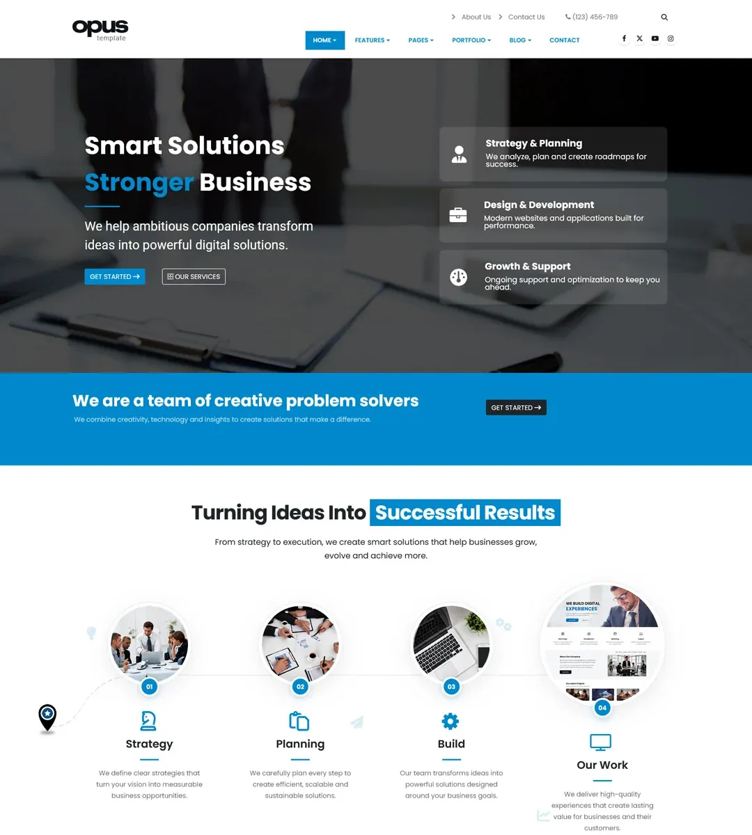 Opus Business Corporation Joomla Template preview