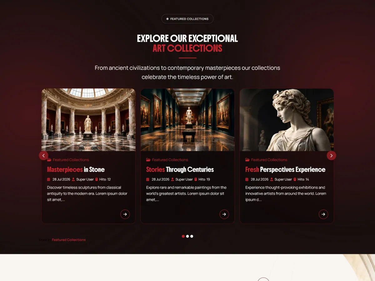 Letisya Art Gallery and Museum Joomla Template preview