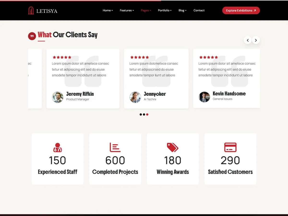 Letisya Art Gallery and Museum Joomla Template preview